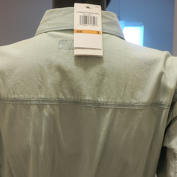 Michael Kors Classic Wash Jean Dress With MK Gold Buttons New - Picture 9 of 11